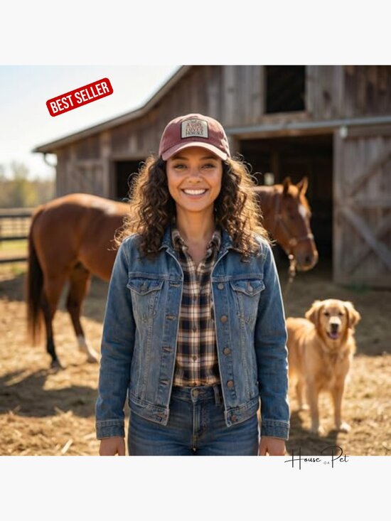 Unisex Cotton Dad Hat Adjustable Breathable Travel Cap Funny Horse Design main image 6